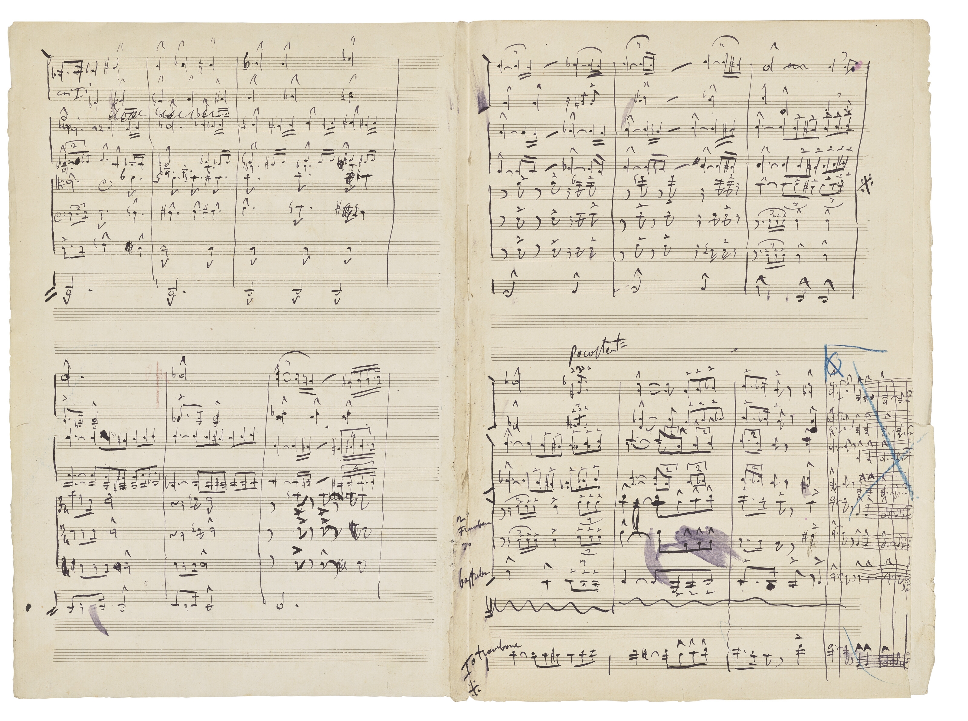 Giacomo Puccini | Autograph manuscript, amendment to the conclusion of ...
