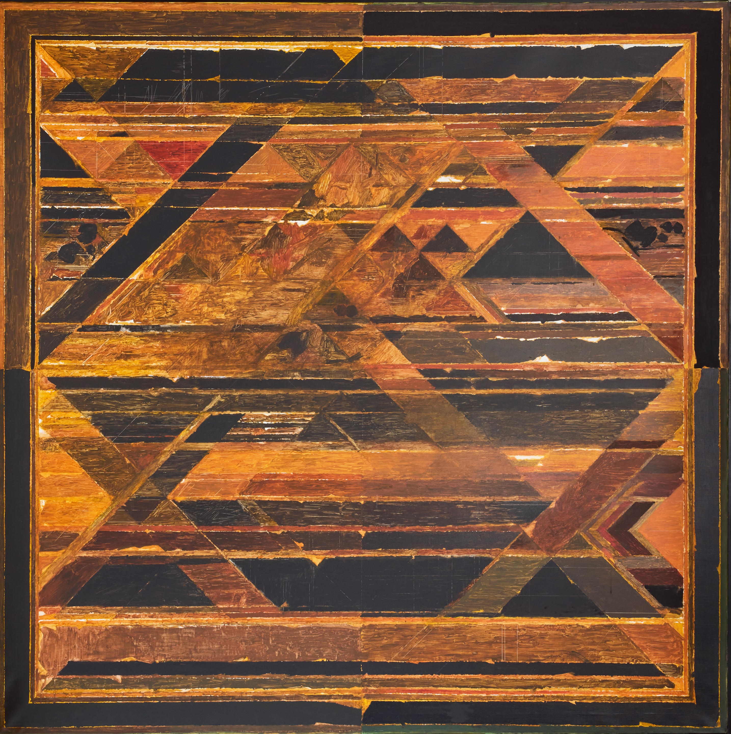 Artwork by Syed Haider Raza, La Terre, Made of acrylic on canvas