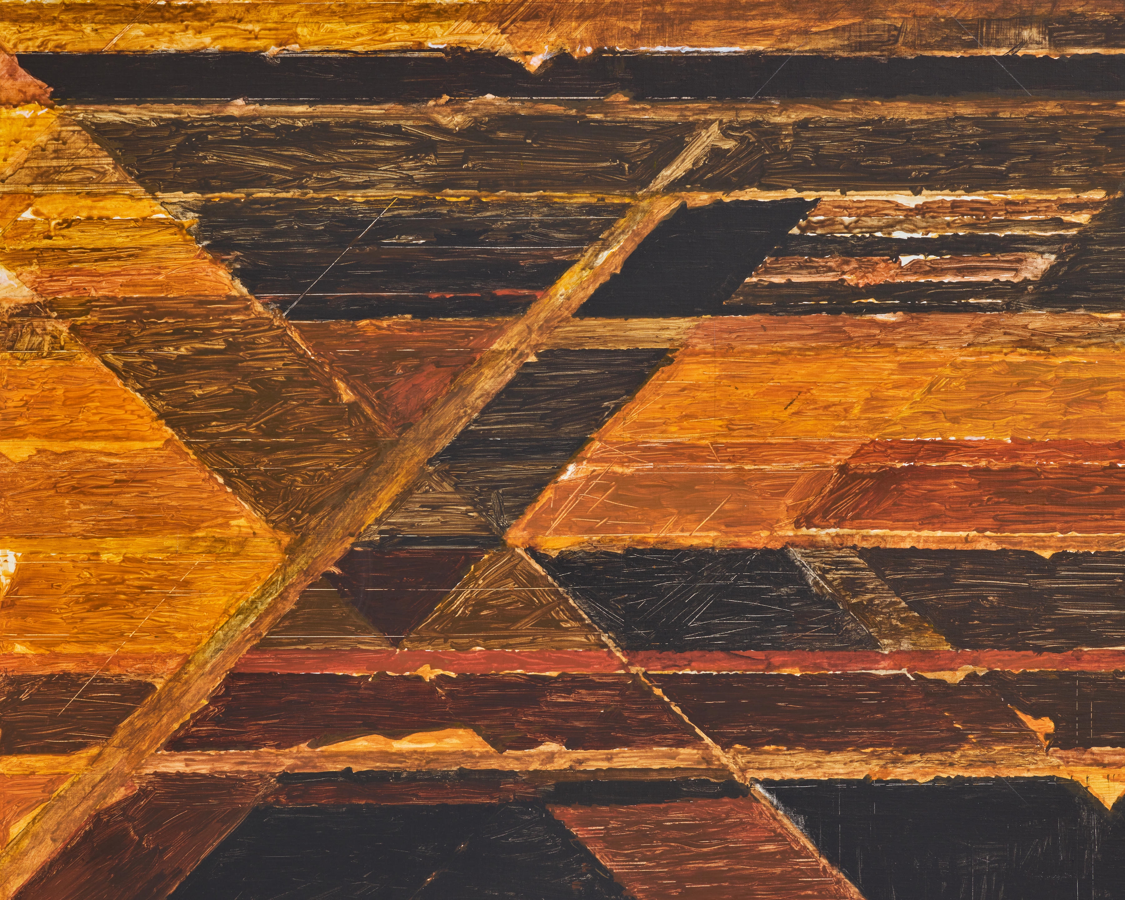 Artwork by Syed Haider Raza, La Terre, Made of acrylic on canvas