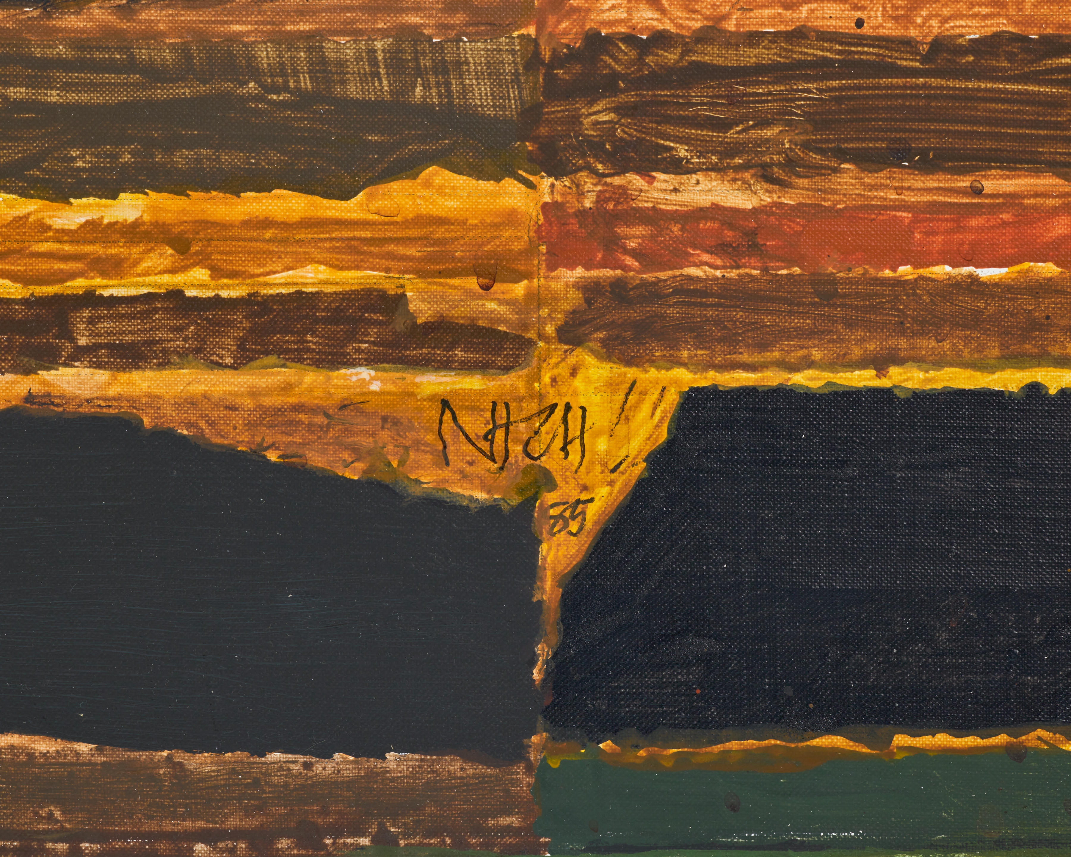Artwork by Syed Haider Raza, La Terre, Made of acrylic on canvas
