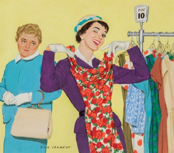 Artwork by Richard Sargent, Post cereal advertisement, Made of Gouache on board