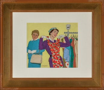 Artwork by Richard Sargent, Post cereal advertisement, Made of Gouache on board