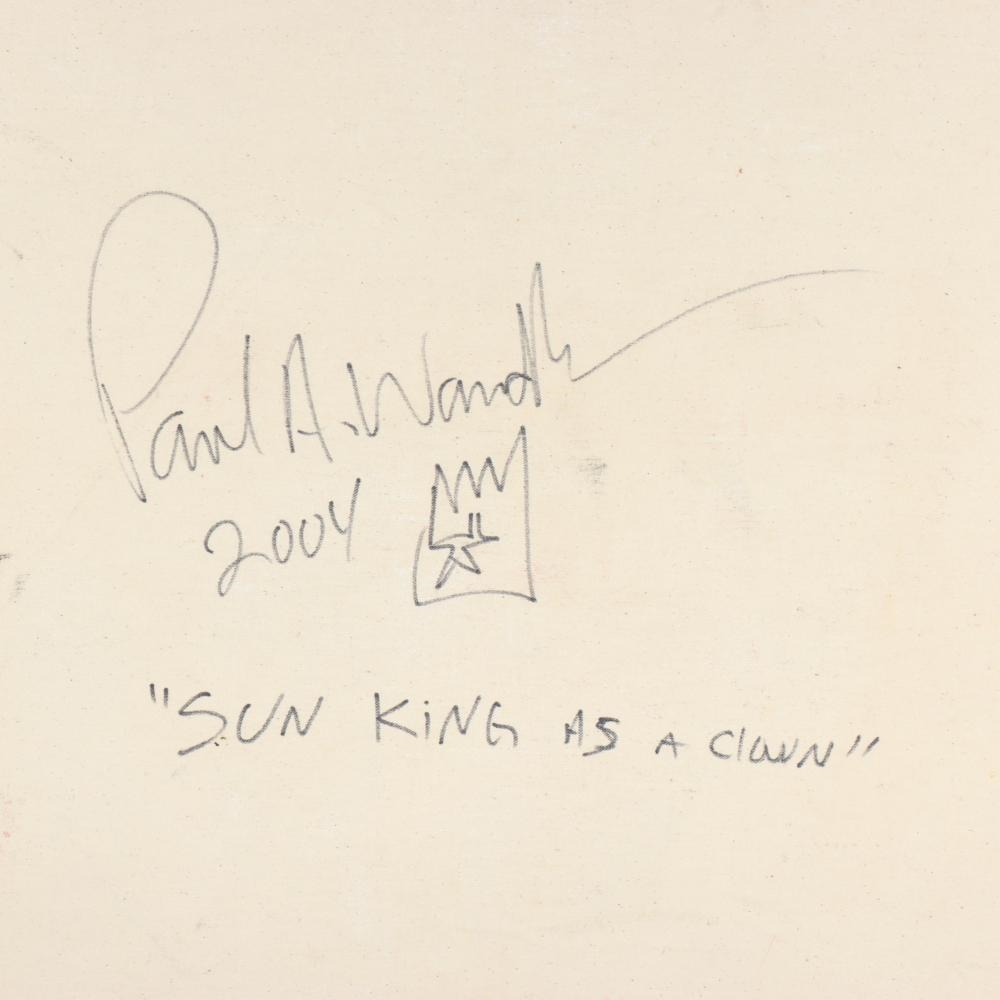 Artwork by Paul Andrew Wandless, Sun King as a Clown, Made of oil on canvas