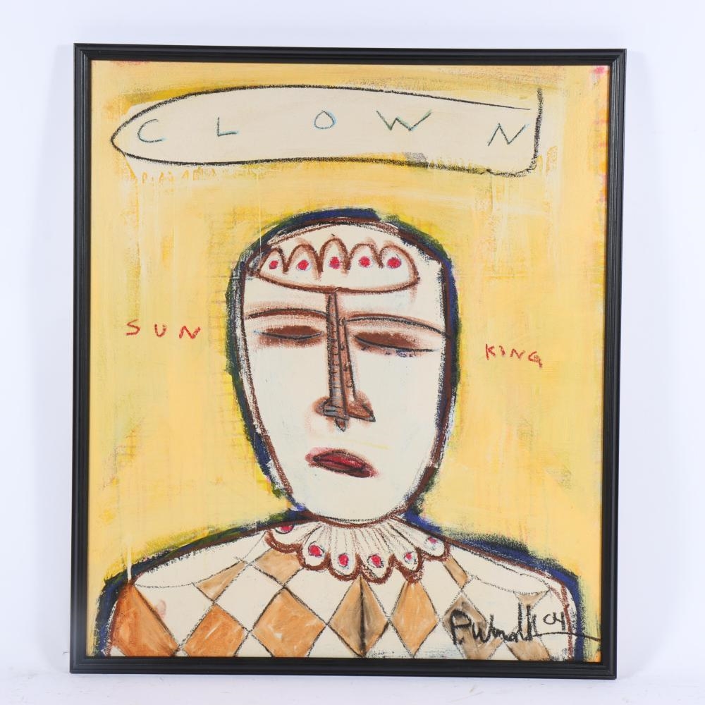 Artwork by Paul Andrew Wandless, Sun King as a Clown, Made of oil on canvas