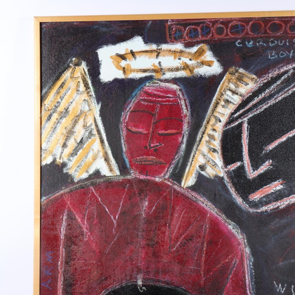 Artwork by Paul Andrew Wandless, Curious Boy, Strong Boy, Made of oil on canvas