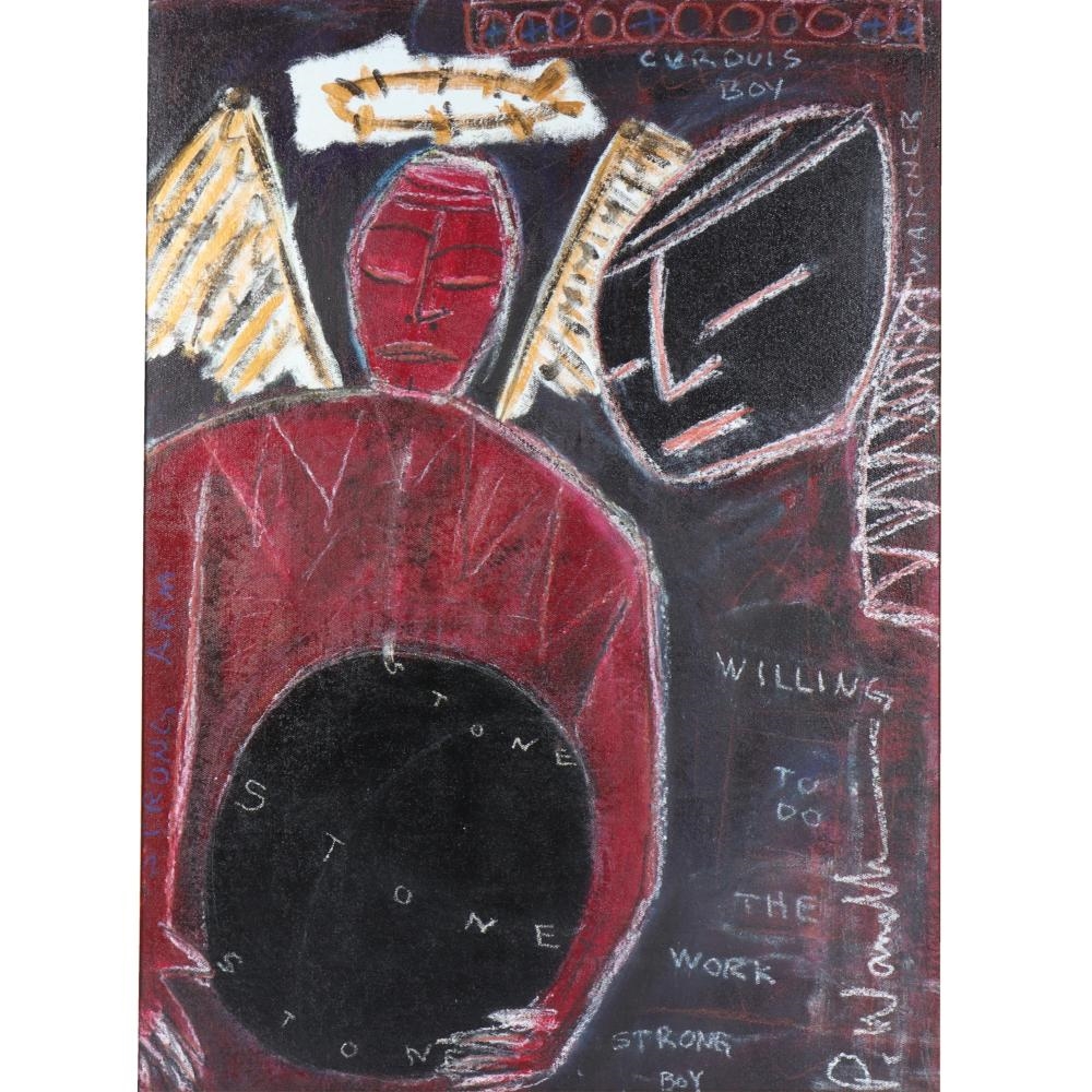 Artwork by Paul Andrew Wandless, Curious Boy, Strong Boy, Made of oil on canvas