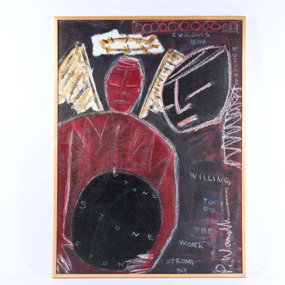 Artwork by Paul Andrew Wandless, Curious Boy, Strong Boy, Made of oil on canvas