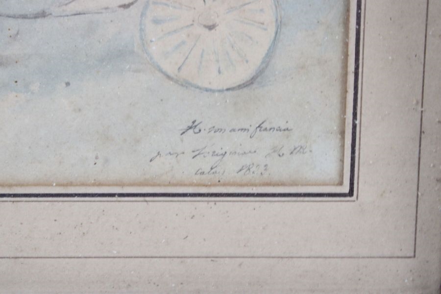 Artwork by Henry Monnier, 12 x 17 cm, 11 x 14 cm, 12, Made of Trois aquarelles sur papier