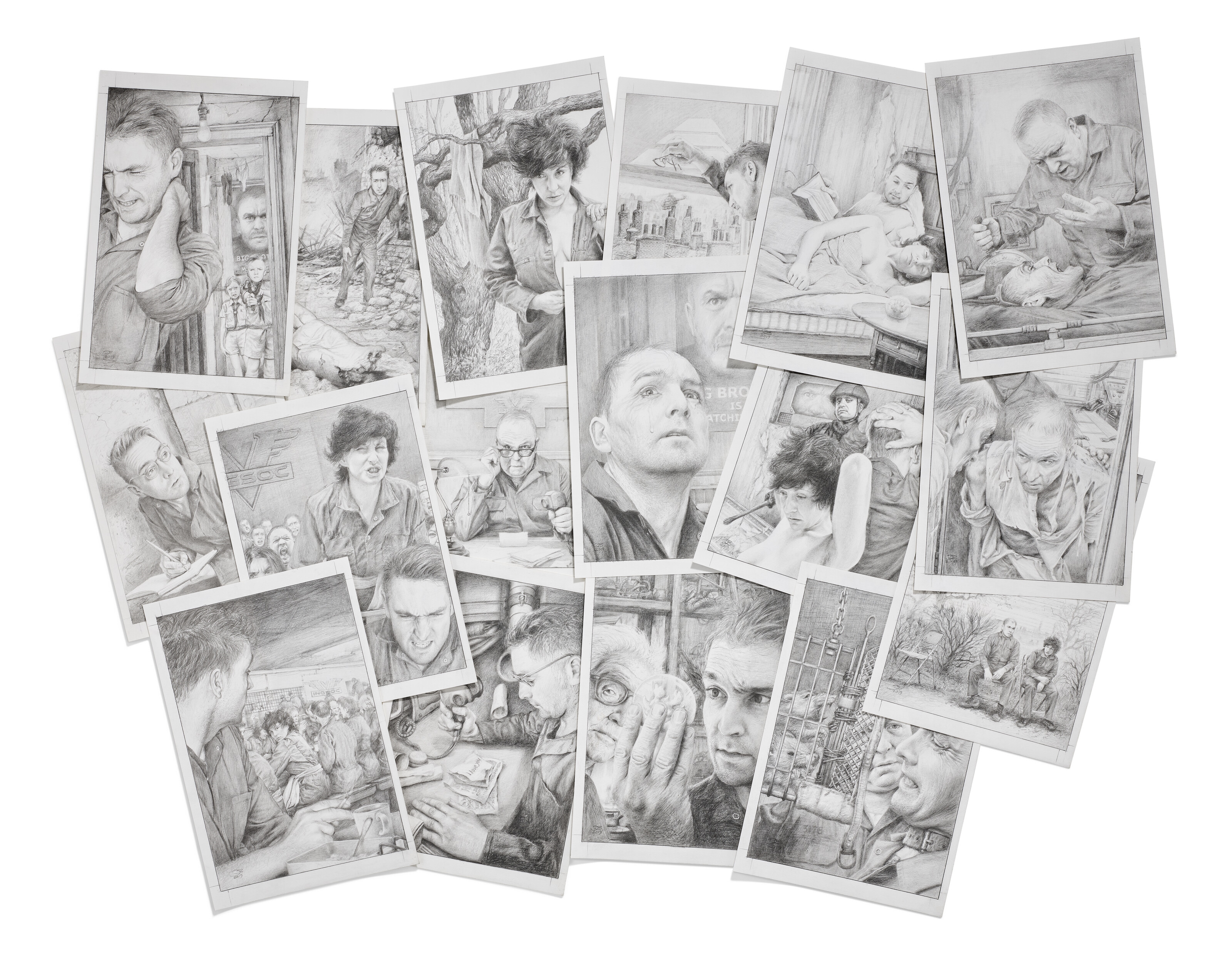 Jim Burns | Orwell’s 1984: 17 original drawings | MutualArt