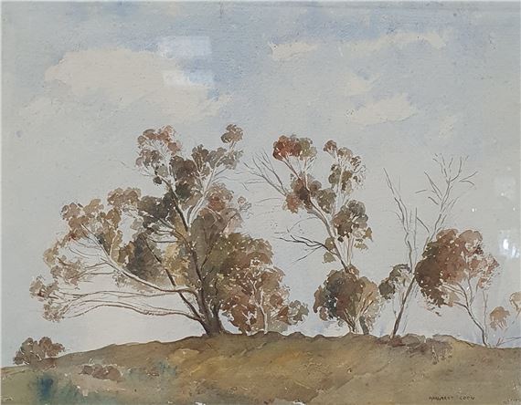 untitled (Trees on a Hill) by Margaret Coen