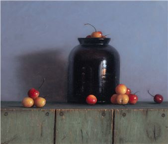 Cherries with Clay Pot - Matthew Weigle