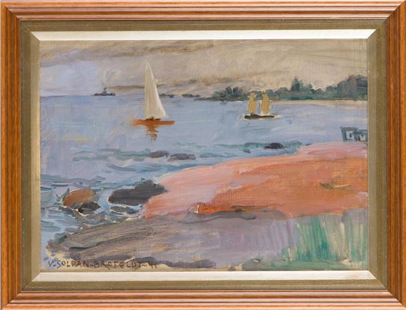 Summer View at the Helsinki Shore by Venny Soldan-Brofeldt, dated -41