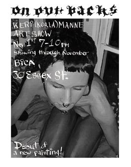 Keri (Koala) Manne: On Our Backs - The Buffalo Institute for Contemporary Art (BICA)