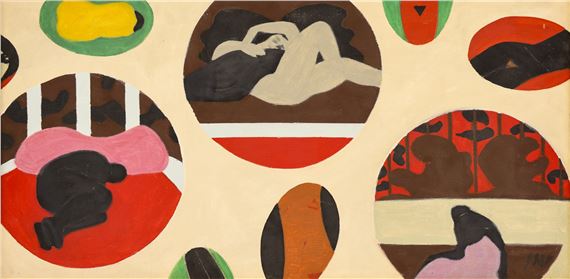 Jack McLarty ''Circles & Ovals'' 1950's Oil - Jack McLarty