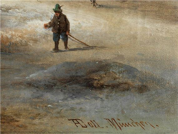 WINTERLICHE DORFANSICHT by Anton Doll