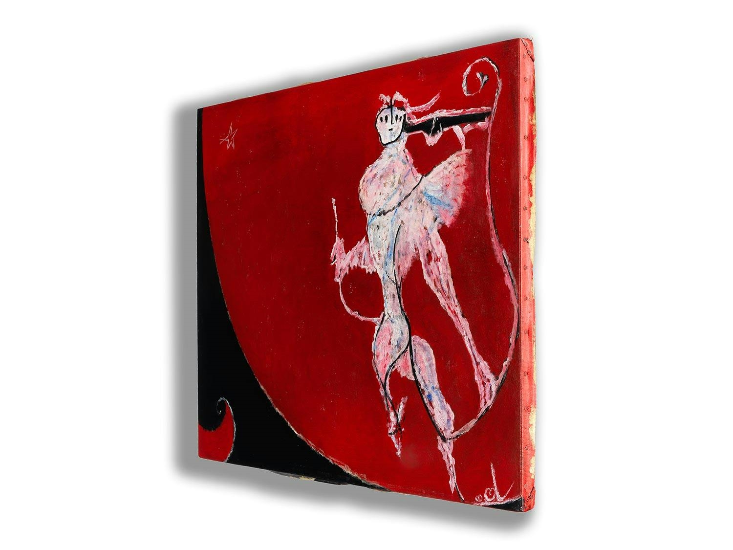 Artwork by Osvaldo Licini, ANGELO RIBELLE, 1955, Made of Öl auf Leinwand