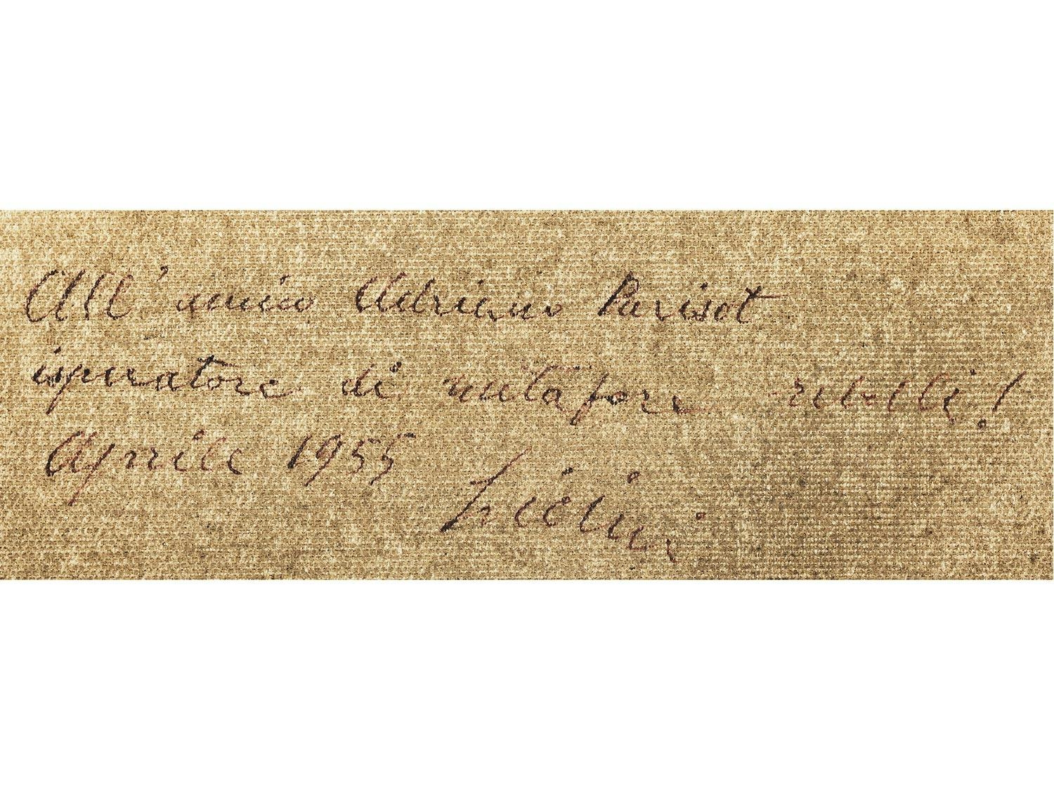 Artwork by Osvaldo Licini, ANGELO RIBELLE, 1955, Made of Öl auf Leinwand