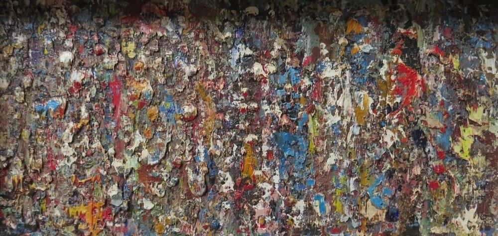 Artwork by John Berry, Red Sea Crossing, Made of oil on board