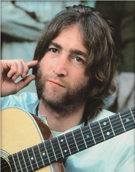 John Lennon in Rishikesh, India - Paul Saltzman