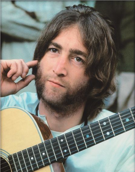 John Lennon in Rishikesh, India - Paul Saltzman