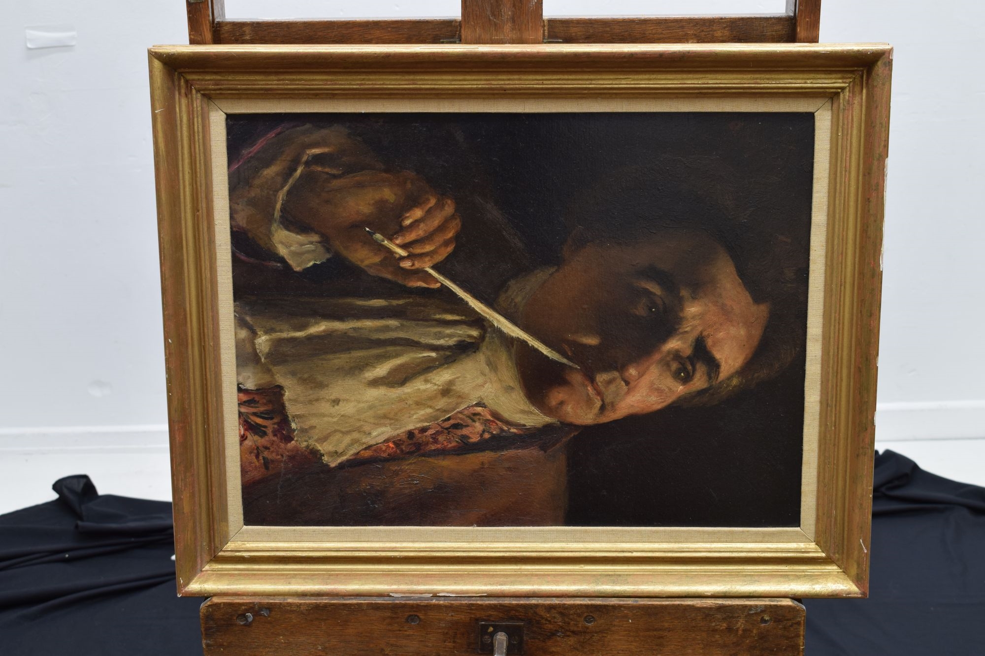 Artwork by John Anster Fitzgerald, Oil on board - Portrait of a gentleman, Made of Oil on board