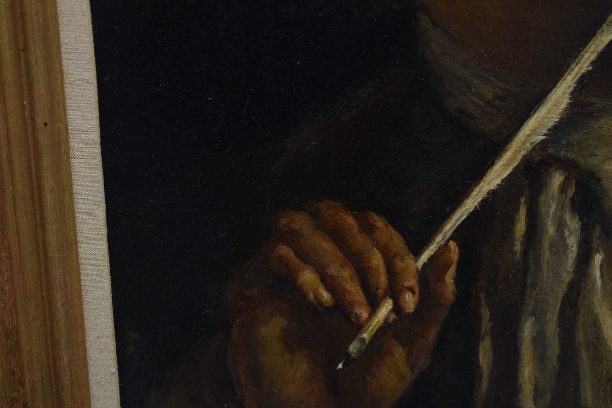 Artwork by John Anster Fitzgerald, Oil on board - Portrait of a gentleman, Made of Oil on board