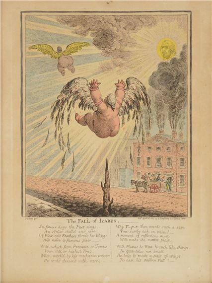 The Fall of Icarus by James Gillray, 1807