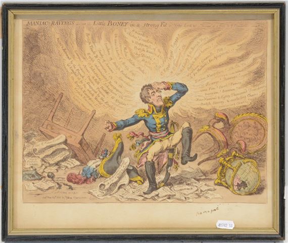 Maniac ravings - or - Little Boney in a strong fit by James Gillray, 1805