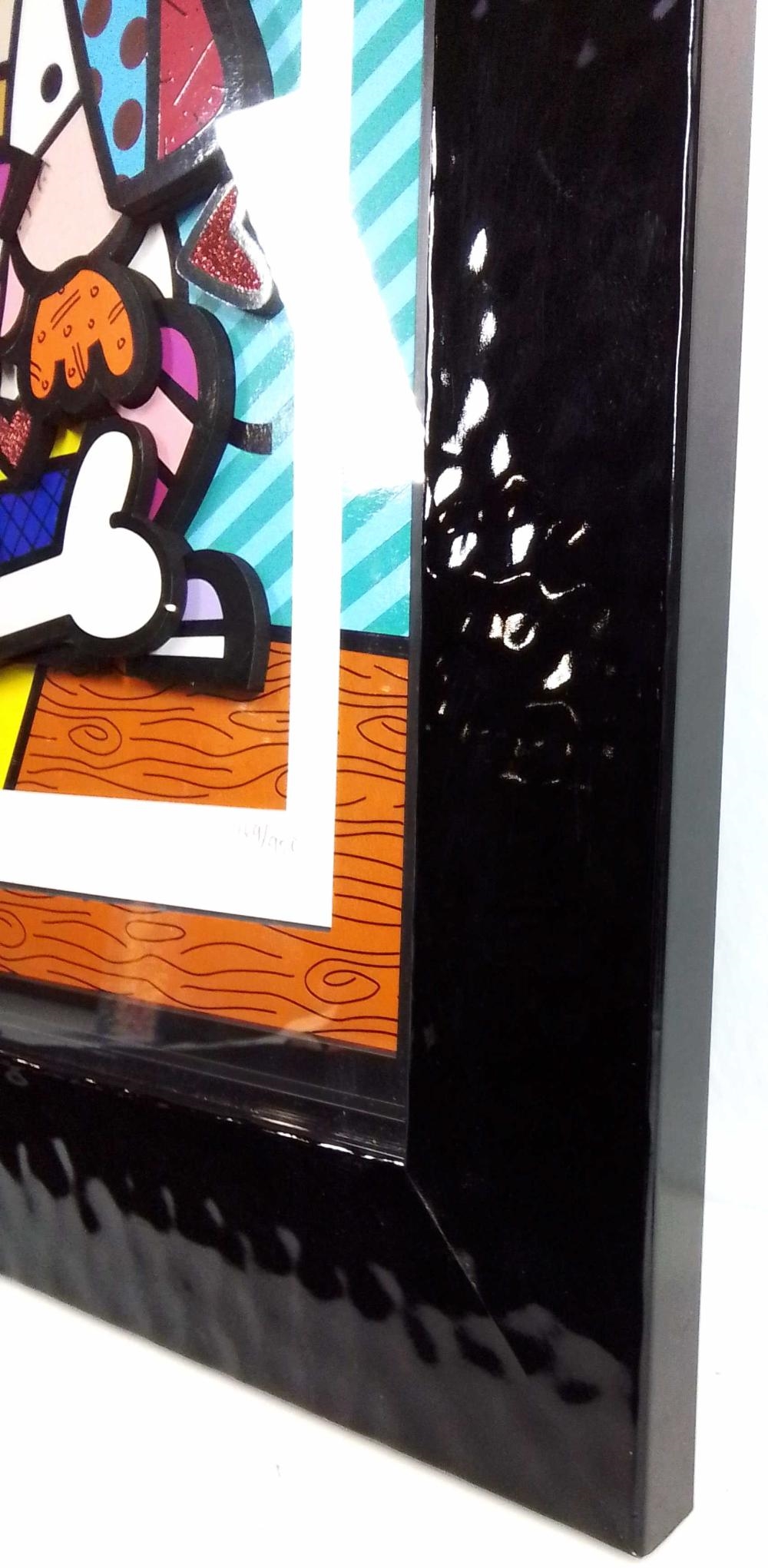 Romero Britto | Romero Britto Dog With Bone II Mix Media | MutualArt