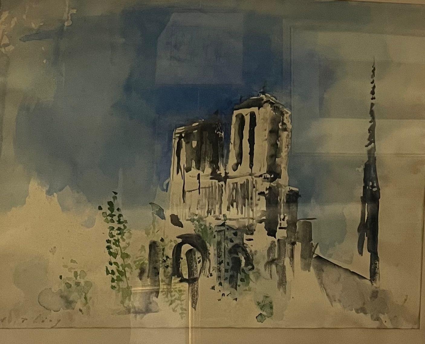 Artwork by Wilhelm Thöny, Cathedral of Notre-Dame, Made of Watercolours