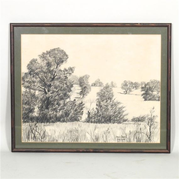 landscape by Paul Earee, dated 1961