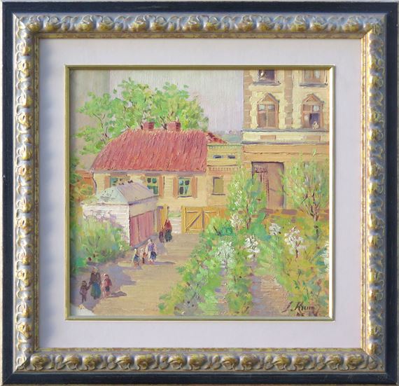 Sunny backyard 1948 by Stanislavs Kreics, 1948