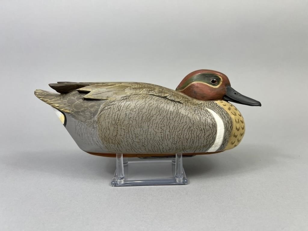 Woodson Roddy | Green-Winged Teal Drake Duck Decoy (1996) | MutualArt