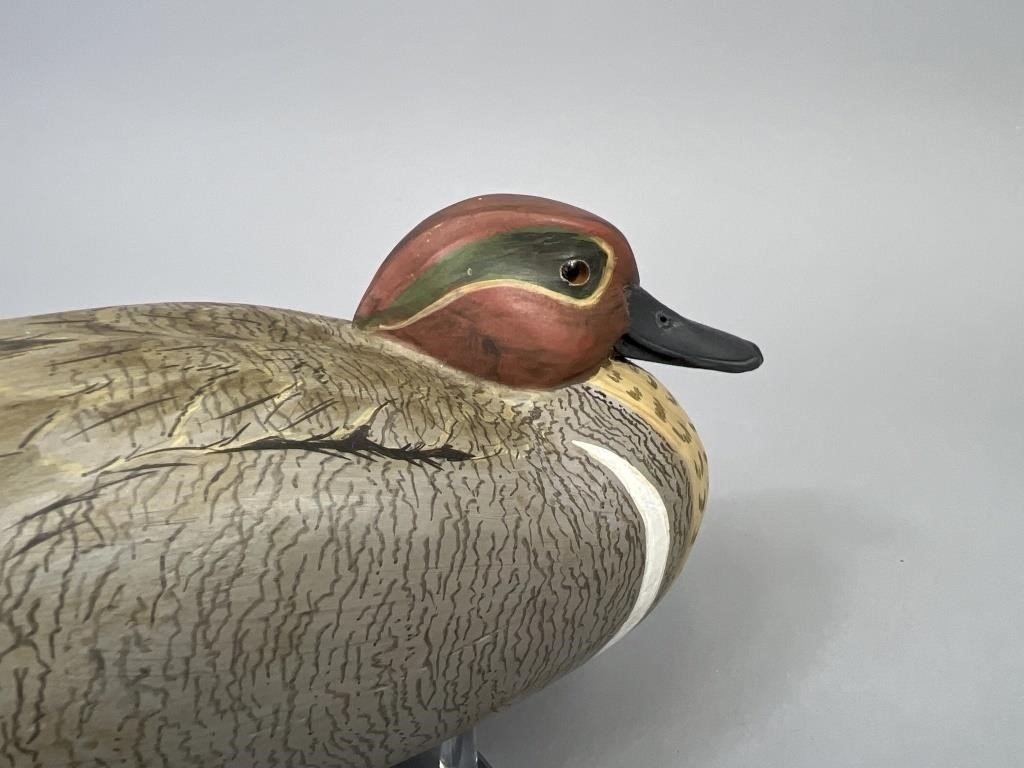 Woodson Roddy | Green-Winged Teal Drake Duck Decoy (1996) | MutualArt