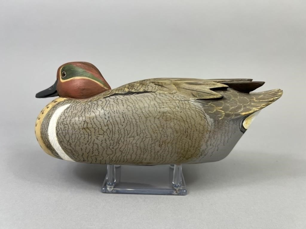 Woodson Roddy | Green-Winged Teal Drake Duck Decoy (1996) | MutualArt