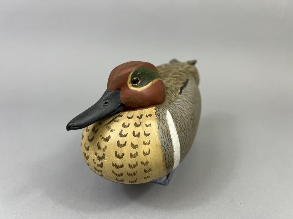 Woodson Roddy | Green-Winged Teal Drake Duck Decoy (1996) | MutualArt