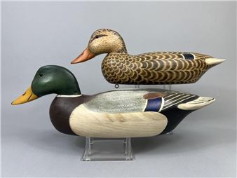 Pr of Mallard Duck Decoys - Dennis Entwistle
