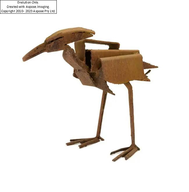 Artwork by Iain Nutting, Hamerkop;  cast iron, Made of cast iron