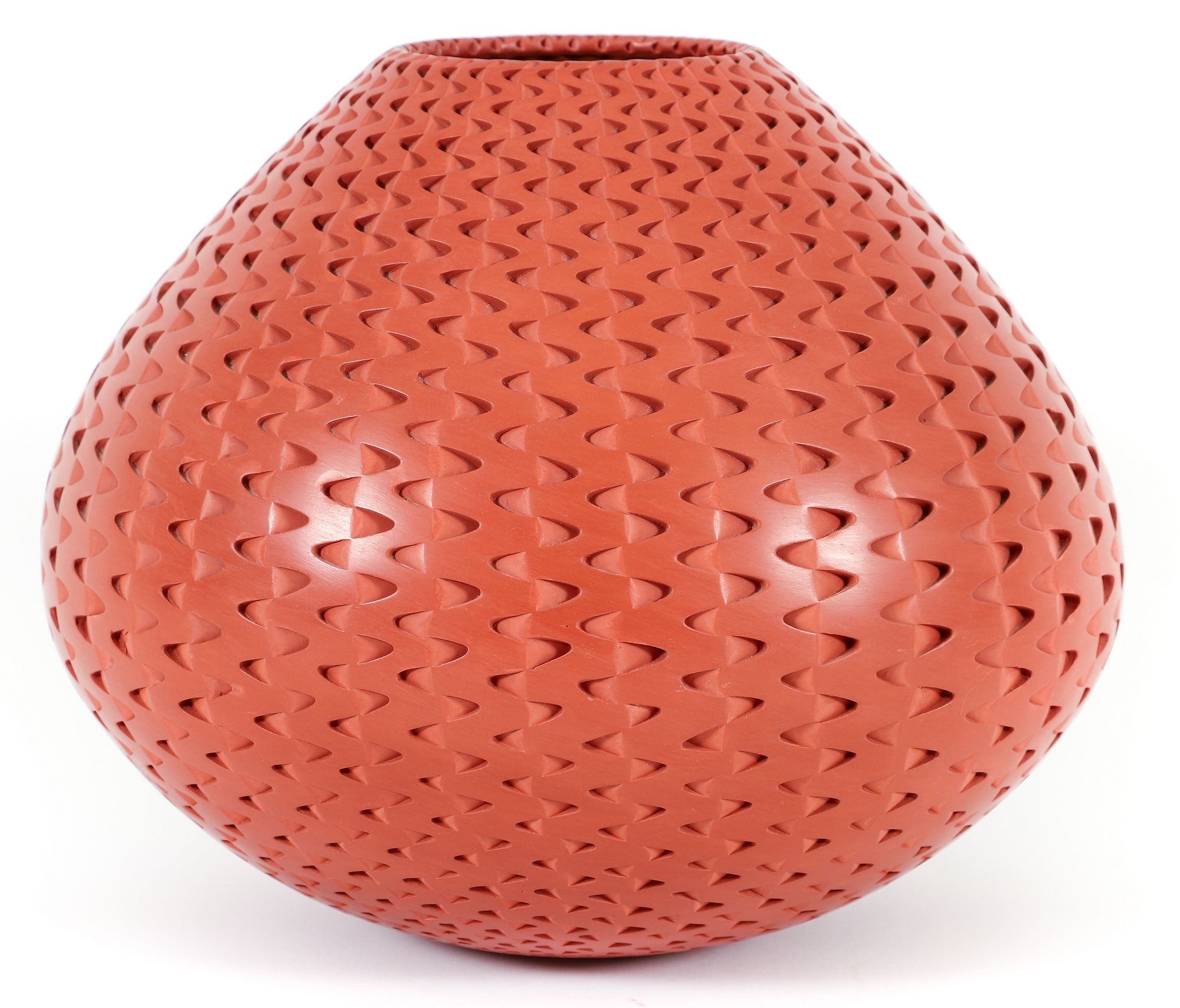 Artwork by Michael Wisner, 3 Michael Wisner ceramic vases with relief decoration, Made of Tan, and Black),  , ceramic