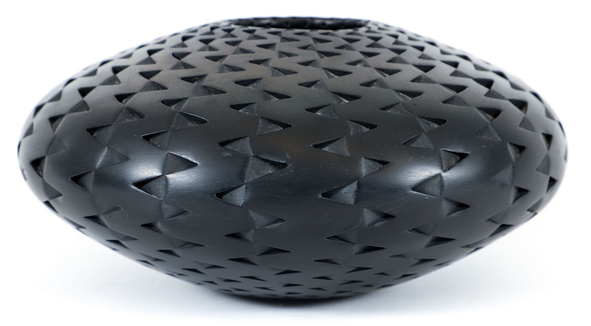 Artwork by Michael Wisner, 3 Michael Wisner ceramic vases with relief decoration, Made of Tan, and Black),  , ceramic