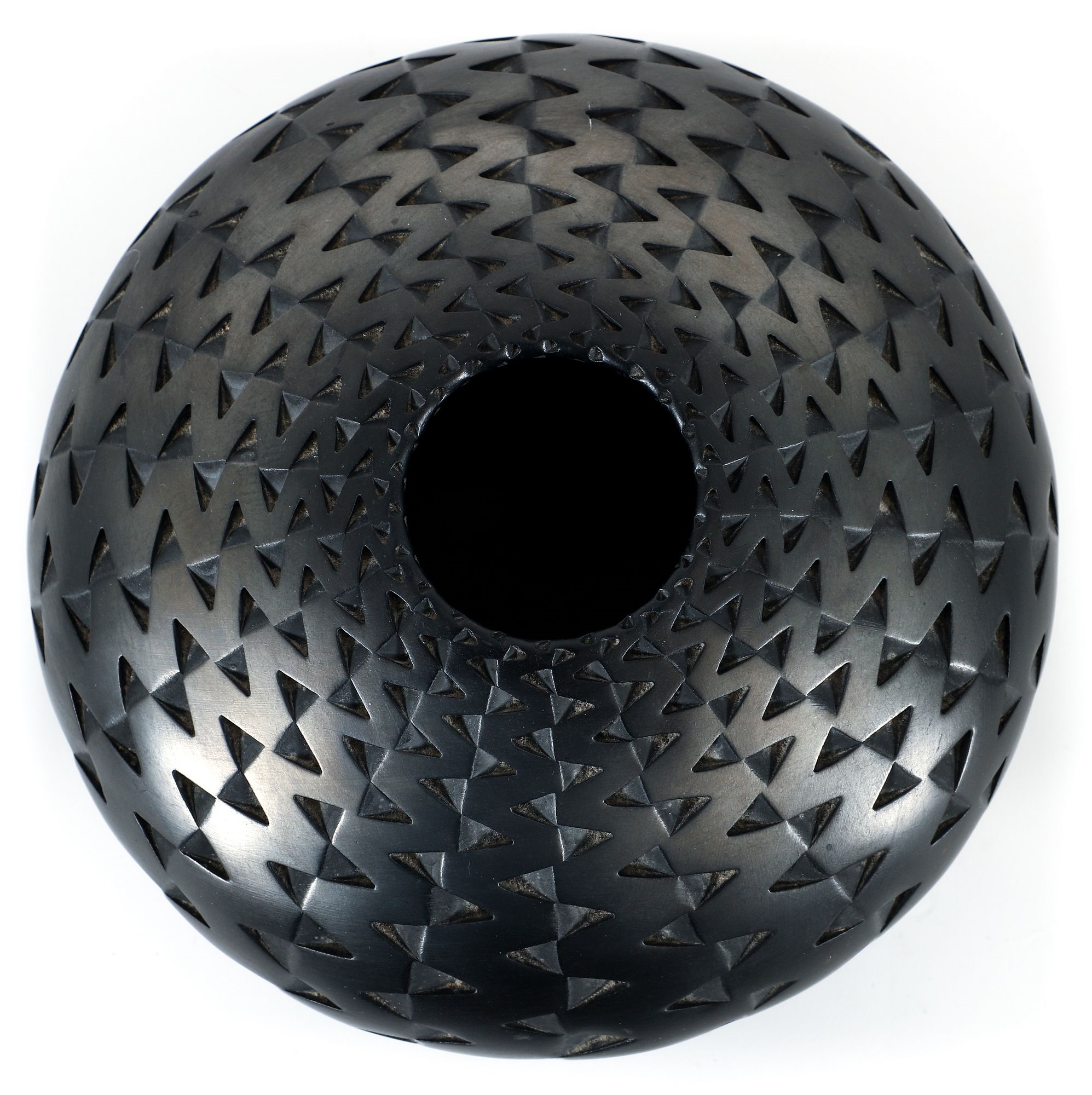 Artwork by Michael Wisner, 3 Michael Wisner ceramic vases with relief decoration, Made of Tan, and Black),  , ceramic