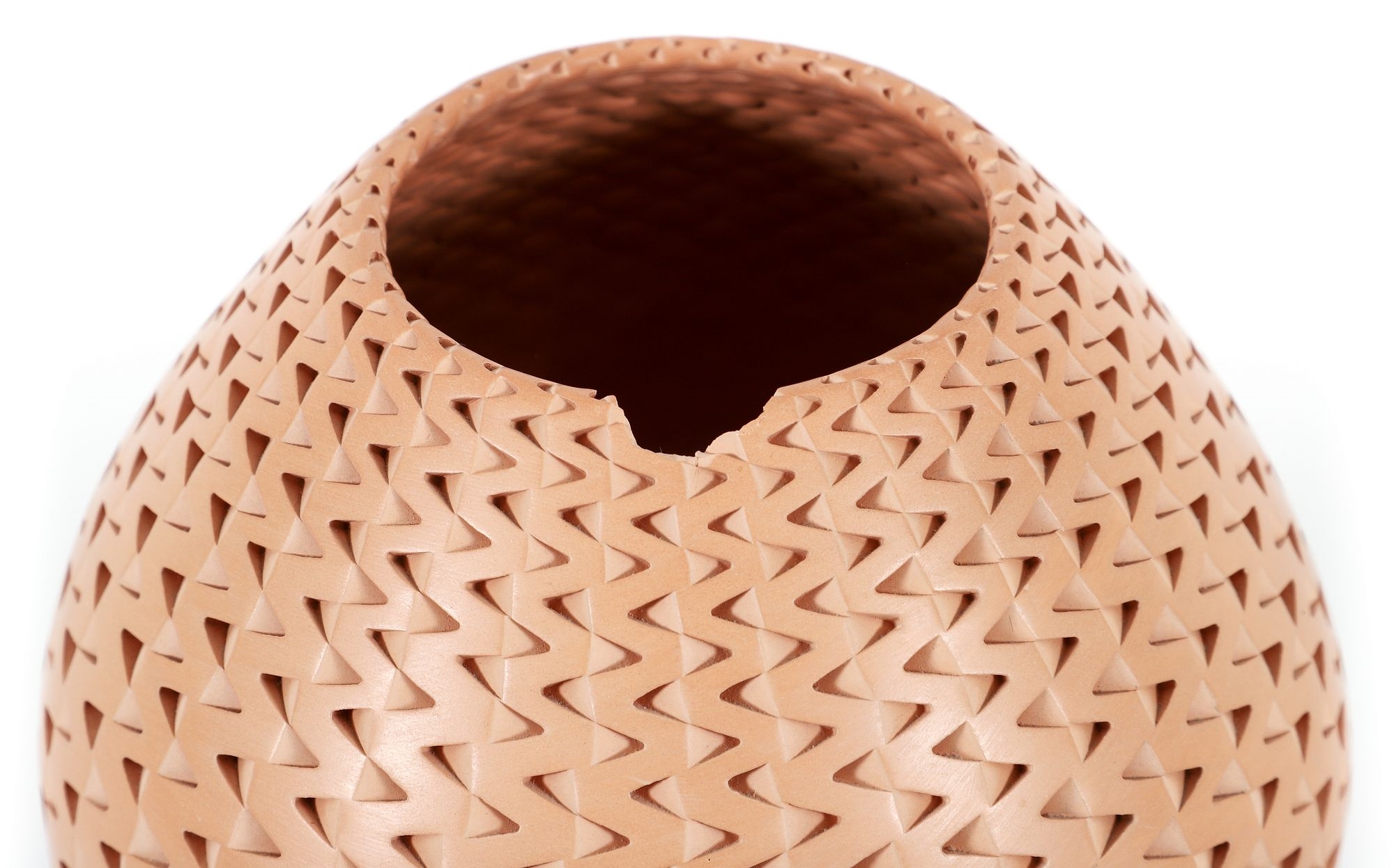 Artwork by Michael Wisner, 3 Michael Wisner ceramic vases with relief decoration, Made of Tan, and Black),  , ceramic