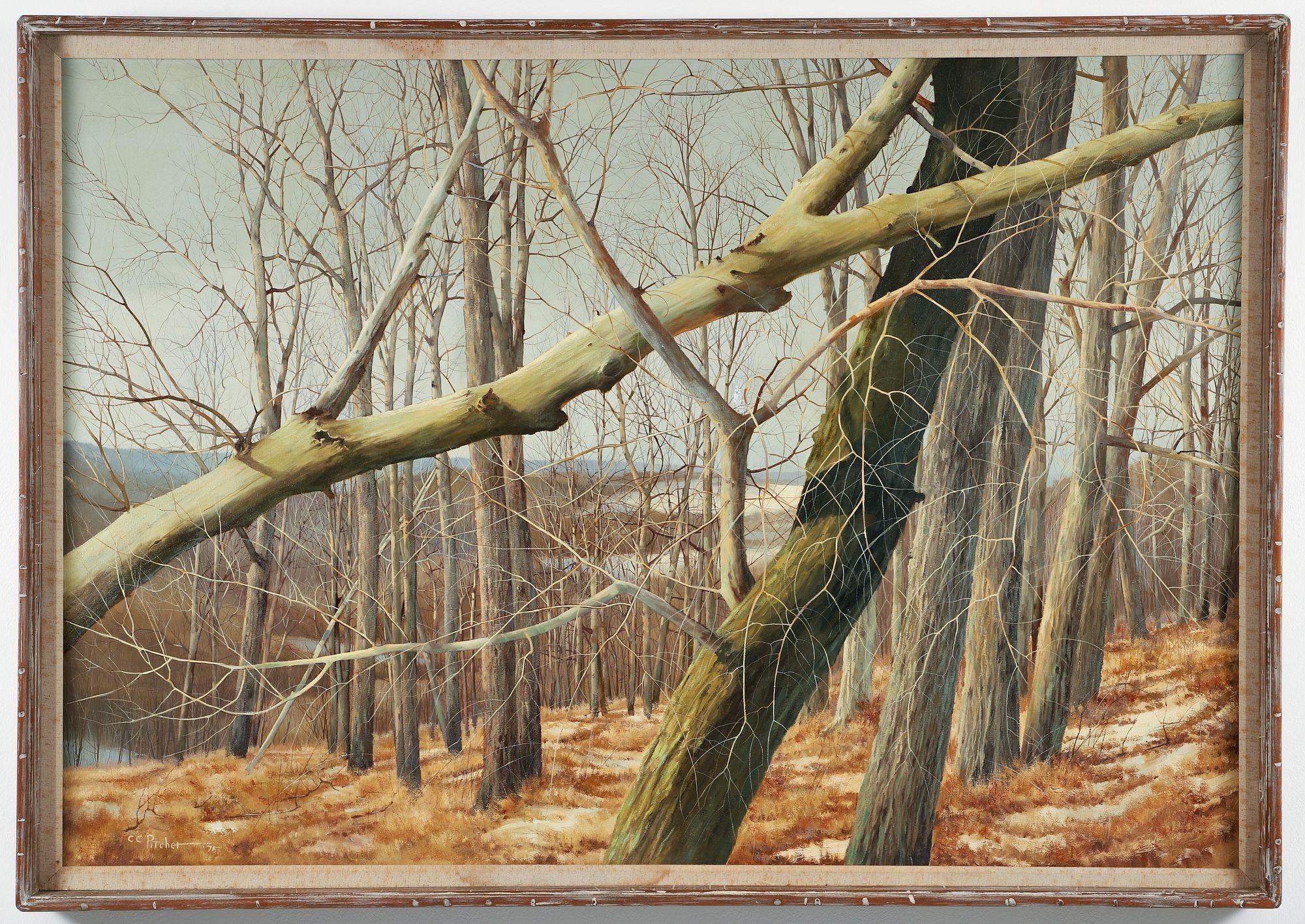 Artwork by Charles Pitcher, Charlie Pitcher Triangles #1 1975 oil on canvas, Made of oil on canvas