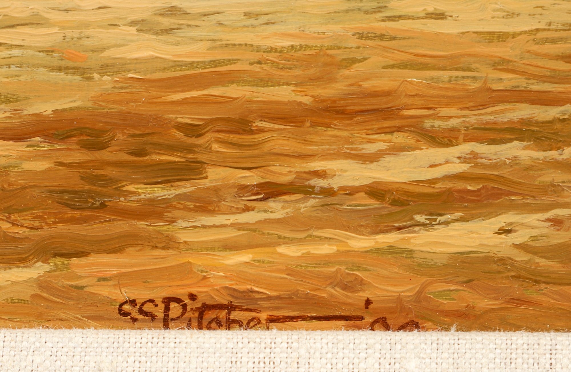 Artwork by Charles Pitcher, Charles Pitcher 1990 diptych oil Tree Row, Made of oil on paper panel