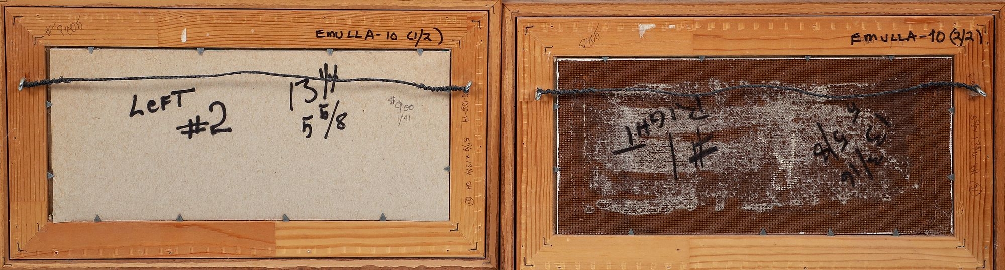 Artwork by Charles Pitcher, Charles Pitcher 1990 diptych oil Tree Row, Made of oil on paper panel