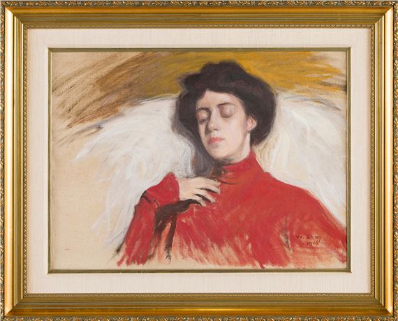 Slumbering Lady by Vilho Sjöström, dated 1908