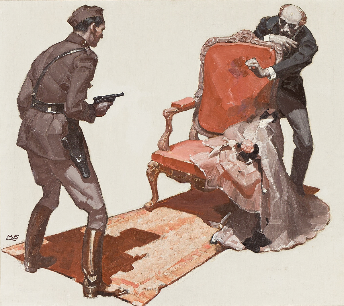 Mead Schaeffer | The Dead Ride Hard (1926) | MutualArt