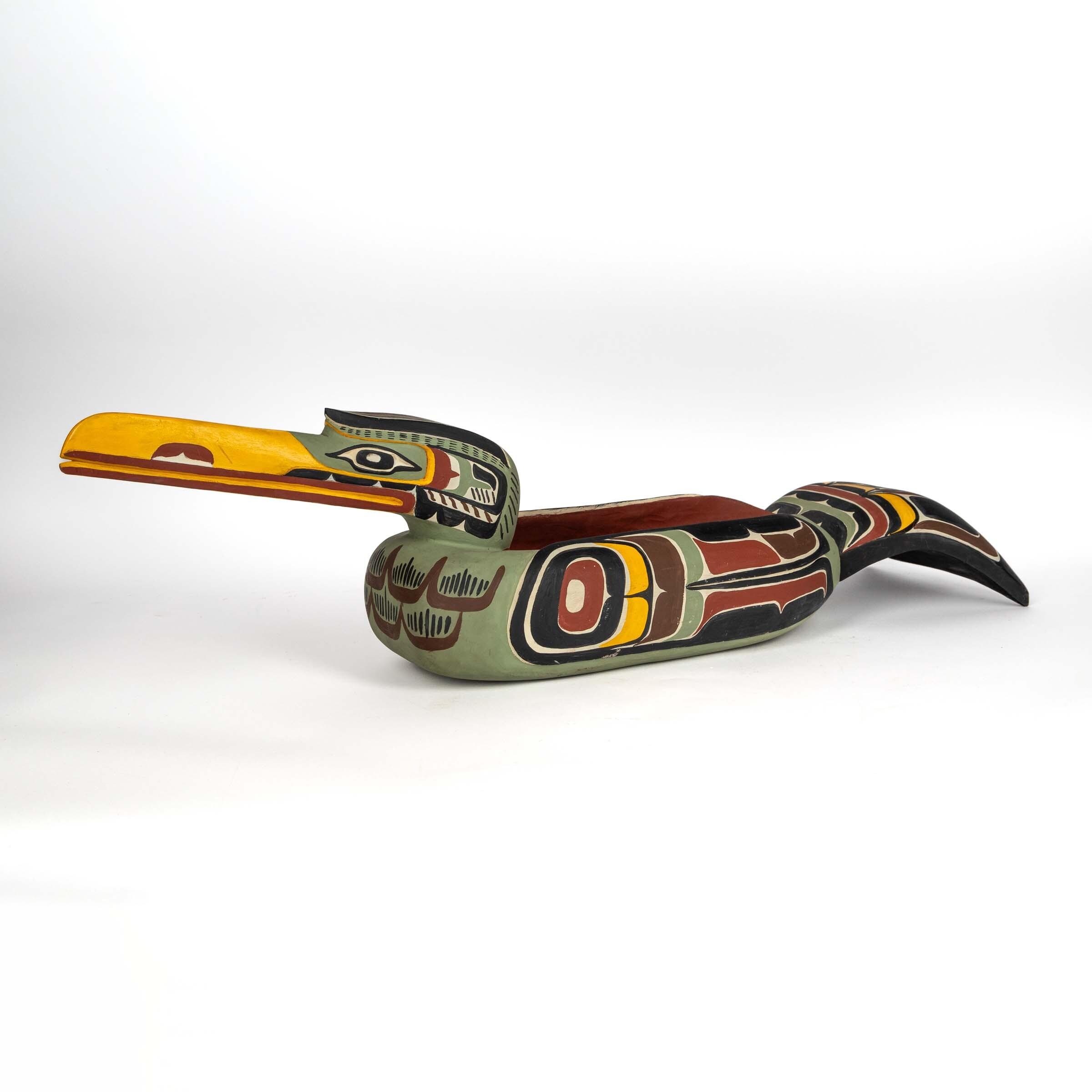 Artwork by Danny Matilpi, LOON FEAST BOWL, Made of acrylic paint