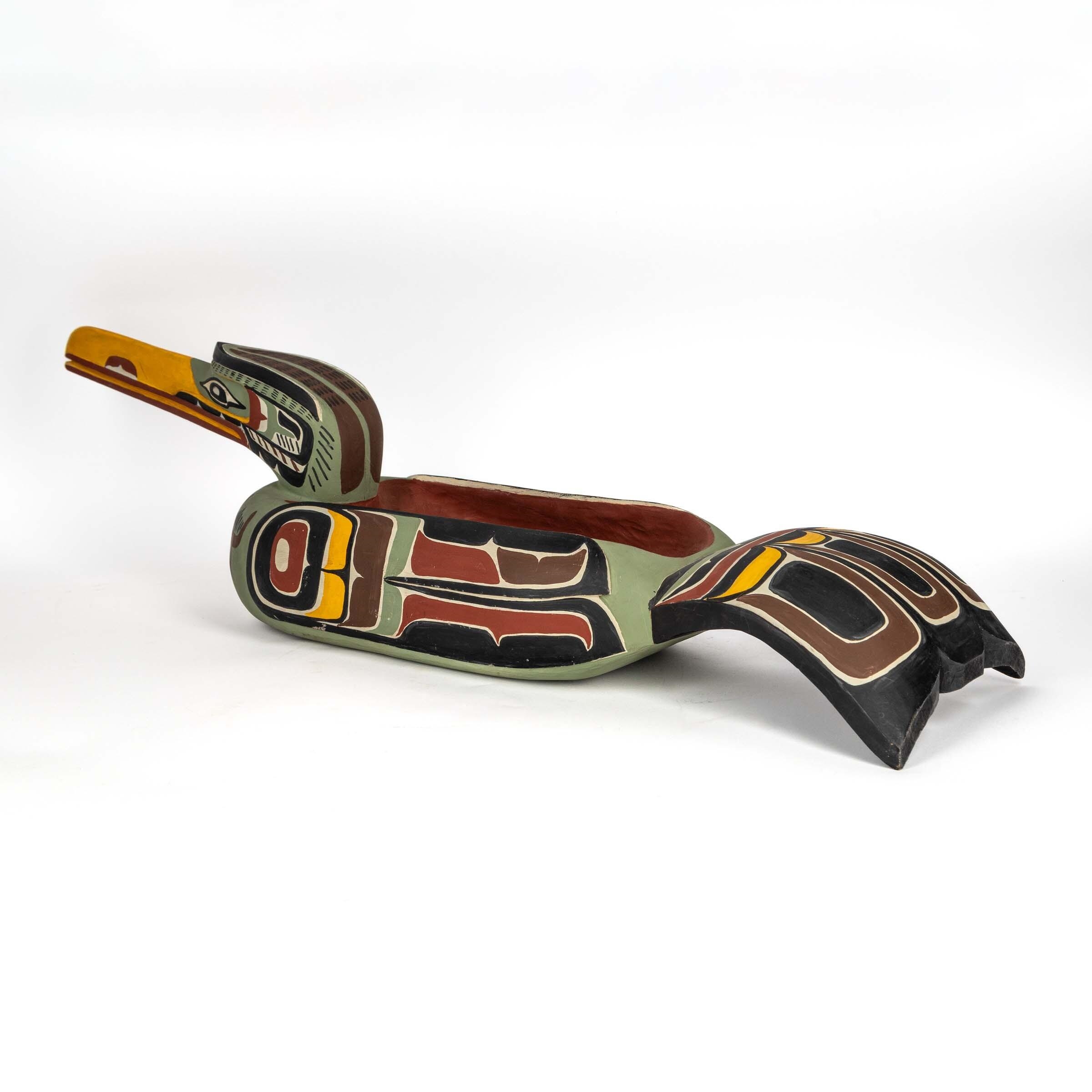 Artwork by Danny Matilpi, LOON FEAST BOWL, Made of acrylic paint