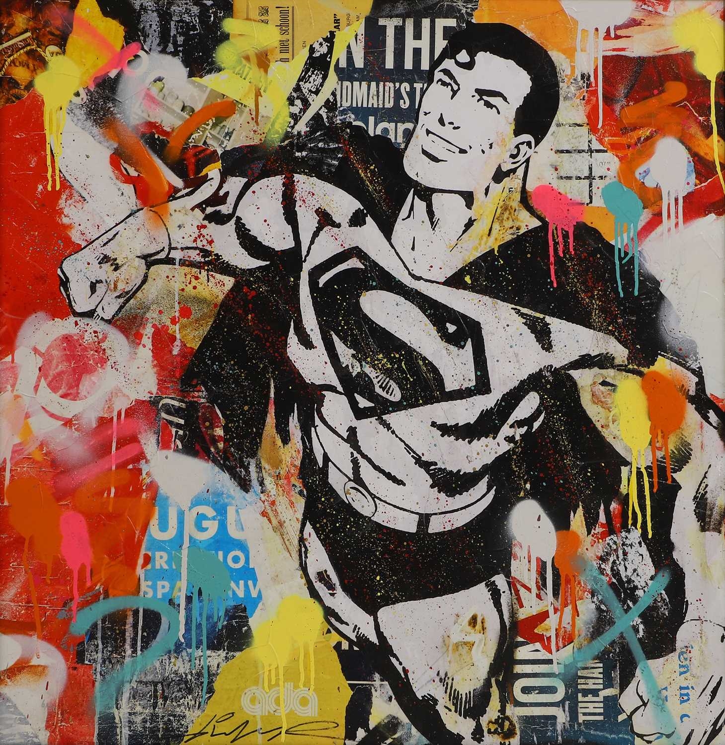 Artwork by Michiel Folkers, Truth, Justice and the American Way, Made of canvas board